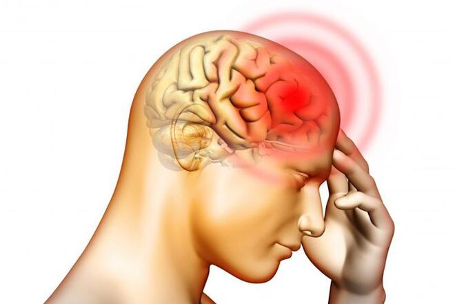 Kopfschmerzen können ein Symptom für das Vorhandensein von Spulwurmlarven im Mittelohr sein